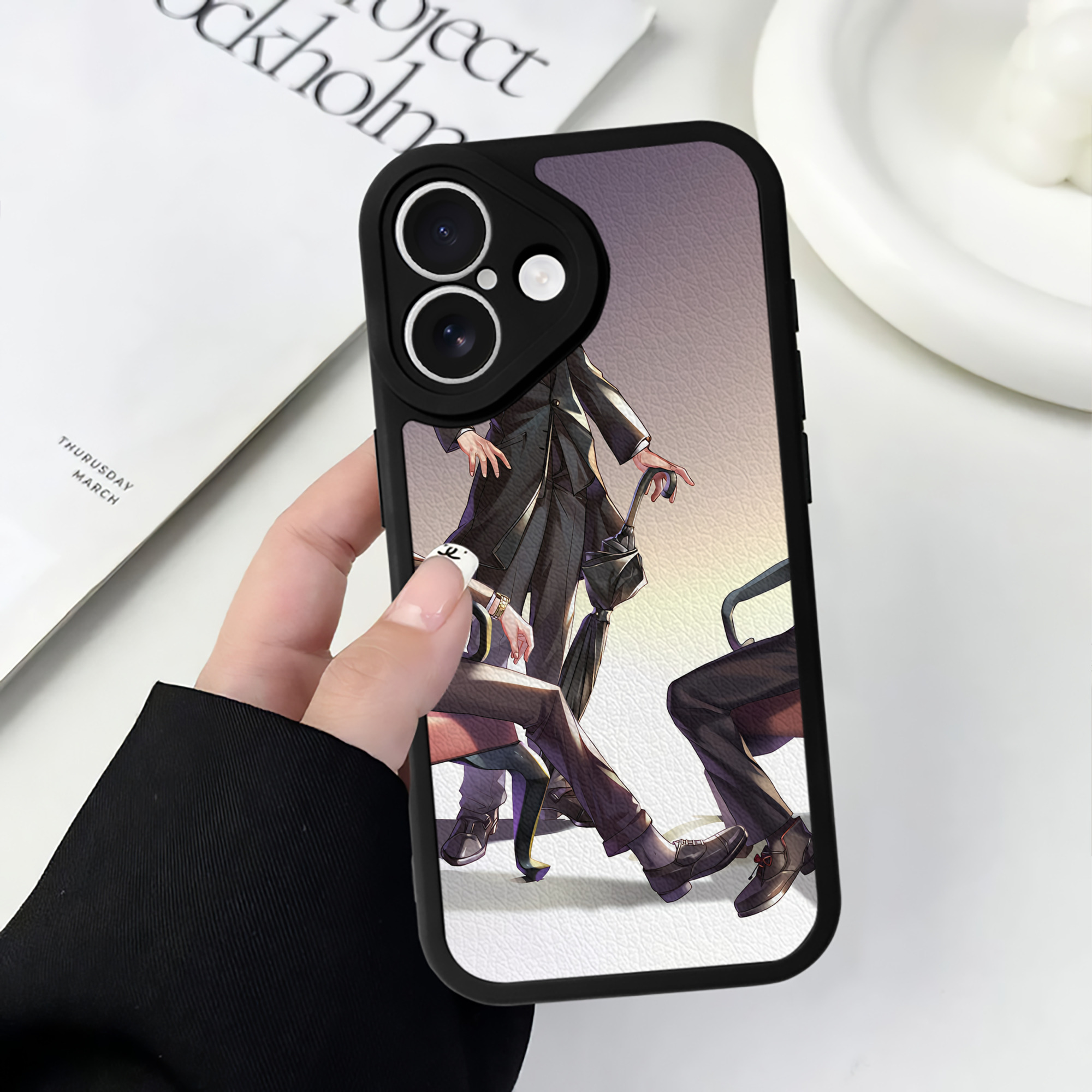 （画像用） ハイキュー!! Haikyu!! 【iPhone 16シリーズ対応】シリコンスマホケース（レザー調） 材質：シリコン